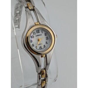 Watch-it Women's Watch 22mm Case Two Tone 6.75" Band MOP‎ Dial- New Battery